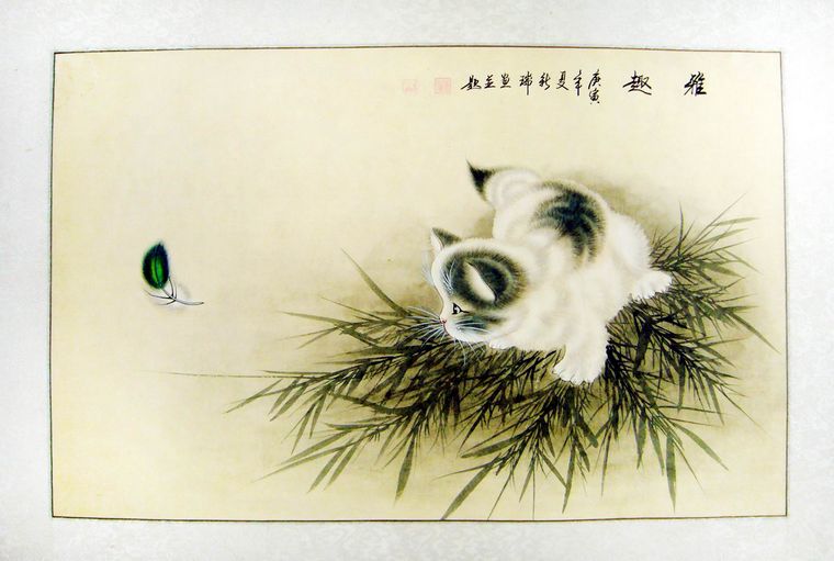 工筆畫貓
