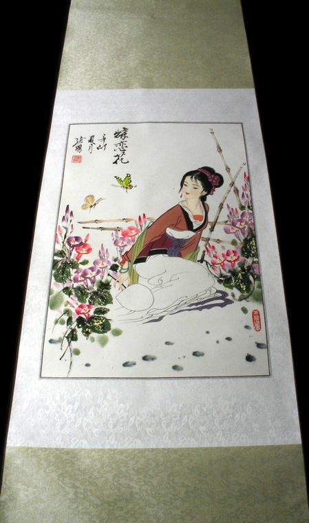 人物畫蝶戀花