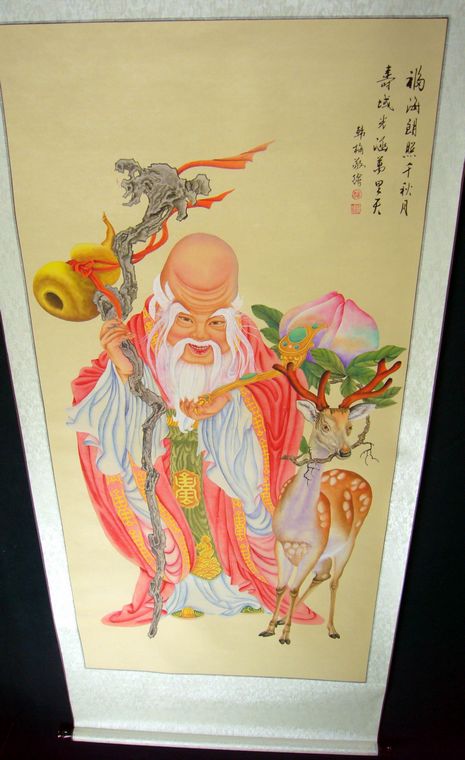 工筆畫老壽星