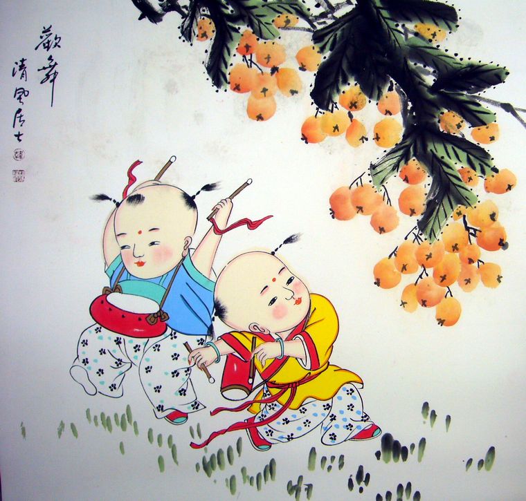 人物畫(huà)童趣