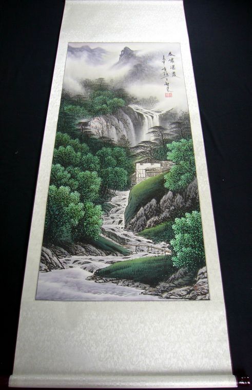 春夏秋冬山水畫(huà)四條屏