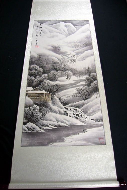 春夏秋冬山水畫(huà)四條屏