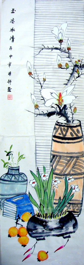 寫意花鳥四條屏